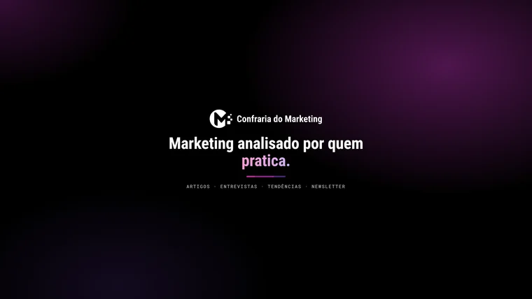 Prévia da capa do canal da Confraria do Marketing no YouTube